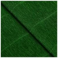 Бумага для упаковок и поделок, гофрированная, травяная, зеленая, однотонная, двусторонняя, рулон 1 шт, 0,5 х 2,5 м