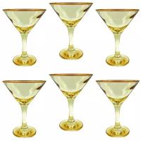 Набор бокалов для мартини, 6 штук, 150 мл, цвет прозрачный желтый, MARMA MM-SET-91