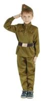 Маскарадный костюм военного для мальчика с пилоткой, ремень рост 104-110