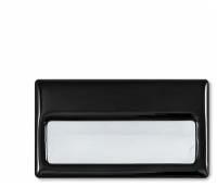 Бейдж Комус с окном для сменной информации, размер 70*40 мм, черный, на магните