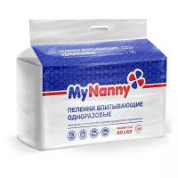 Пеленки впитывающие одноразовые My Nanny, эконом, 60 х 60, 30 шт