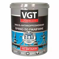 Антикоррозионная Эмаль 3 в 1 по Ржавчине ВД-АК-1179 VGT Premium 1кг Чёрная / ВГТ*