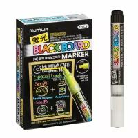 Маркер меловой MunHwa Black Board Marker белый 3мм, водная основа BM-05