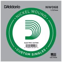 Струна для электрогитары D'ADDARIO NW068 обмотка никелированная сталь