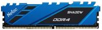 Оперативная память DIMM DDR4 8GB Netac Shadow (NTSDD4P36SP-08B), 3600МГц (PC28800), 1.35В, радиатор