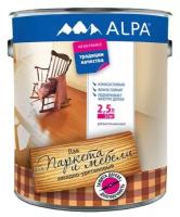 Alpa Для паркета и мебели бесцвeтный, глянцевая, 0.75 л