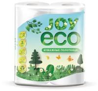 Полотенца бумажные JOY Eco белые двухслойные 2 рул