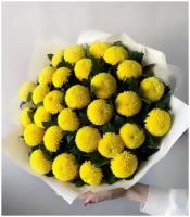 Букет Хризантема лимон, красивый букет цветов, шикарный, премиум букет