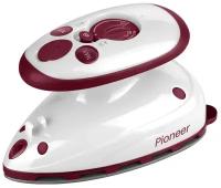 Дорожный утюг Pioneer SI1001, белый/брусничный