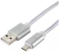 Кабель Cablexpert USB - microUSB (CC-U-mUSB02S), 1.8 м, серебристый