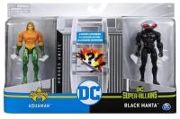 DC Comics Игровой набор с 2 фигурками 10 см, с аксессуарами, Aquaman vs. Black Manta