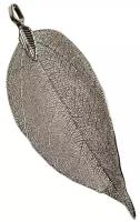 Подвеска лист натуральный гальванизированный, длина от 55 до 65 мм, ширина от 28 до 35 мм, толщина - не более 0, 5 мм, материал: лист скелетированный, гальванизированный, покрытие - черный никель никель