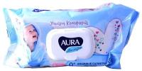 AURA Влажные салфетки Aura Ultra Comfort, детские с экстрактом алоэ, 120 шт