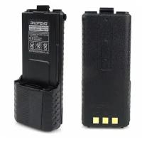 Аккумулятор 3800 mAh для раций Baofeng UV-5R, DM-5R, UV-5X3, BF-F8HP повышенной емкости / Черный / Модель BL-5L с разъемом для зарядки