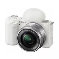 Фотоаппарат Sony Alpha ZV-E10L 16-50-мм зум-объектив, белый