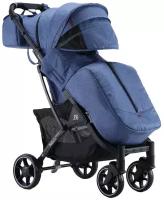 Коляска детская прогулочная Babalo future 2022, цвет Синий на черной раме + сумка (механическая регулировка спинки)