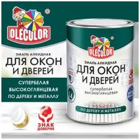 Эмаль для окон и дверей Olecolor белый, 0.9 кг 4300001301