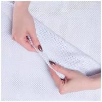 Ткань сетка ложная крупная белый без рисунка (2286-1)