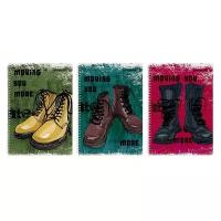 Альт тетрадь Boots 7-80-1120, 3 дизайна, клетка, 80 л., 1 шт., Рисунок