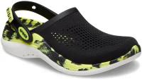 Сандалии Crocs LiteRide 360 Marbled Clog Black/Citrus (EUR:38-39)