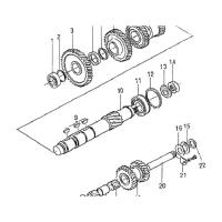 DONGFENG Вал промежуточный КПП голый Dongfeng 1062 1063 6720