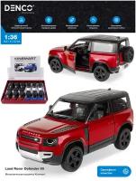 Металлическая машинка Kinsmart 1:36 «Land Rover Defender 90» инерционная, красная KT5428D-1