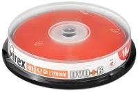 Диск Mirex DVD+R 4,7Gb 16x cake, упаковка 10 шт