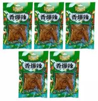 Китайские снеки соевые острые с кунжутом зеленая упаковка (5 шт. по 80 г)
