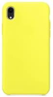 Чехол силиконовый для Apple iPhone XR, чехол для айфона ХР (желтый), с мягким покрытием внутри