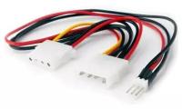 Кабель Cablexpert CC-PSU-5 питания вентилятора штекер 3 контакта на Molex штекер и Molex гнездо - 15 см