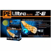 Плетеный шнур AQUA PE ULTRA ELITE Z-8 0,12mm 135m, цвет - оливковый, test - 7,80kg