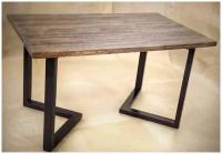 Обеденный стол Металл&Dерево STOL M кухонный стол из натурального дерева массив дуба в стиле лофт размером 130*80*73 см
