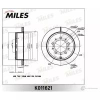 Диск тормозной TOYOTA LAND CRUISER J200 4 5D 4 7 07 LEXUS LX570 08 задний MILES K011621