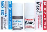 Антиперспирант Max-F NoSweat 30% Universal и Дезодорант MAX-BIO кристалл Сила природы