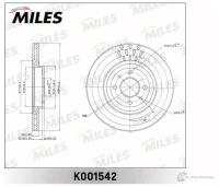 Диск тормозной ALFA ROMEO 145 146 155 FIAT COUPE MULTIPLA передний вент D 284мм MILES K001542