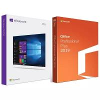 Windows 10 Professional + Office 2019 Professional Plus 32-bit/64-bit