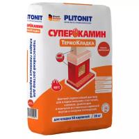 Плитонит СуперКамин ТермоКладка смесь кладочная (20кг) / PLITONIT СуперКамин ТермоКладка смесь кладочная для печей и каминов (20кг)