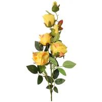 Цветок искусственный 'Кустовая роза' 95см (HY125-81009B желтый)