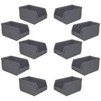 Ящики пластиковые для метизов (комплект 10шт) (250х150х130мм) т. серый
