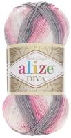 Пряжа Alize Diva Batik (Дива Батик) 3245 бело-розово-серый 100% микрофибра, 100 гр, 350 м, 1 шт