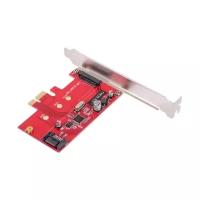 Контроллер SATA3 Orient A1061SM2 PCI-Express на SATA и SATA M2 внутренние до 6TB чип ASM1061