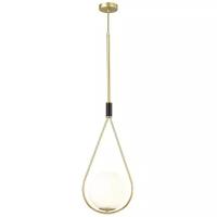 Потолочный светильник Odeon Light Pendant Flari 4810/1 / 4810/1A, E14, 40 Вт, кол-во ламп: 1 шт., цвет арматуры: золотой, цвет плафона: белый