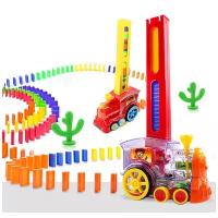 Интерактивный паровозик Домино, развивающая игрушка для детей, светится, звучит, разноцветный