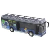 Автобус металлический Space Bus 20 см, инерционный, со светом и звуком