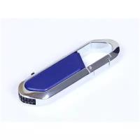 Флешка для нанесения логотипа в виде карабина (8 Гб / GB USB 2.0 Синий/Blue 060 Flash drive VF- 111)