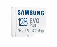 Карта памяти Samsung microSDXC 128 ГБ Class 10, V30, A2, UHS-I U3, R 130 МБ/с, адаптер на SD