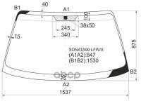 Стекло лобовое Hyundai Sonata 98-13 / Kia Optima 00-05 / Magentis 00-06 XYG SONATA99 LFW/X | цена за 1 шт