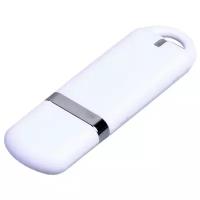 Классическая флешка soft-touch с закругленными краями (64 Гб / GB USB 3.0 Белый/White 005 Flash drive Мемо Софт-тач Memo S315)