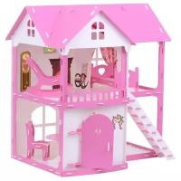 KRASATOYS кукольный домик Светлана, 000250, бело-розовый