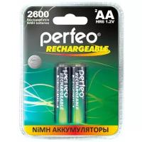 Perfeo AA2600mAh/2BL Аккумулятор Пластик